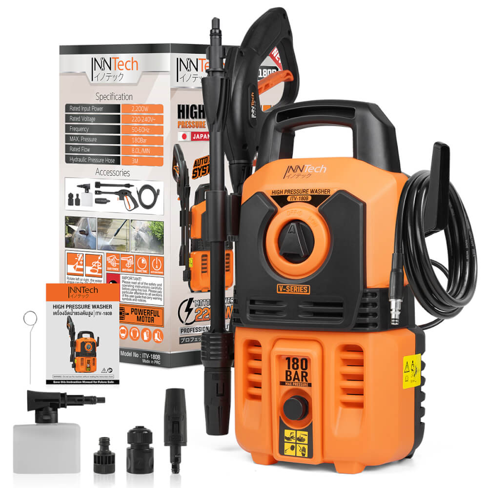 เครื่องฉีดน้ำแรงดันสูง InnTech รุ่น ITV-180B 180 บาร์ 2200 วัตต์